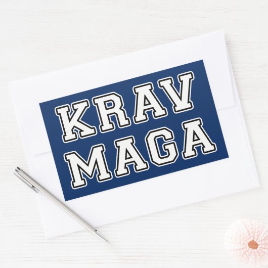 Sticker Rectangulaire Krav Maga (Enveloppe)