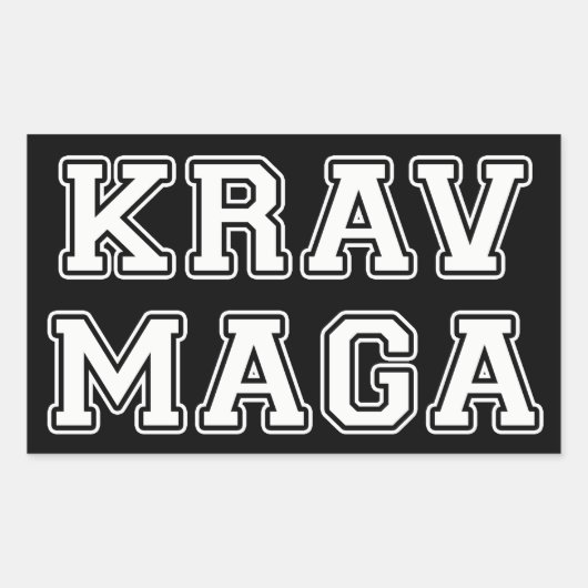 Sticker Rectangulaire Krav Maga (Devant)
