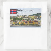 Sticker Rectangulaire Kristiansund Norvège (Sac)