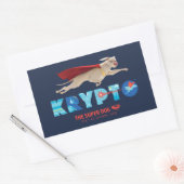 Sticker Rectangulaire Krypto Le Super Chien (Enveloppe)
