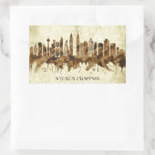 Sticker Rectangulaire Kuala Lumpur Malaisie (Sac)