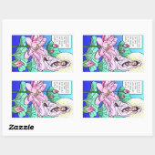 Sticker Rectangulaire Kuan Yin, Quan Yin, Entend Vos Crimes (Feuille)
