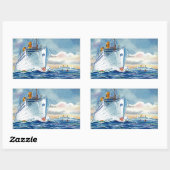 Sticker Rectangulaire Kungsholm et Gripsholm en mer (Feuille)