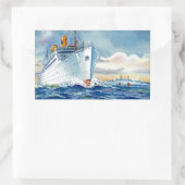 Sticker Rectangulaire Kungsholm et Gripsholm en mer (Sac)