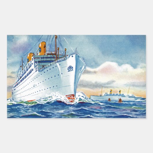 Sticker Rectangulaire Kungsholm et Gripsholm en mer (Devant)