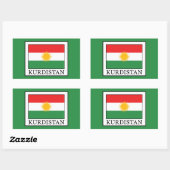 Sticker Rectangulaire Kurdistan (Feuille)