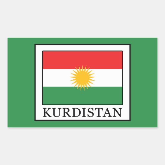 Sticker Rectangulaire Kurdistan (Devant)