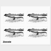 Sticker Rectangulaire La baleine (Feuille)