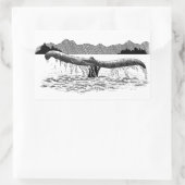 Sticker Rectangulaire La baleine (Sac)