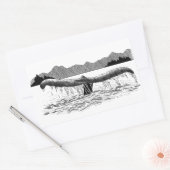 Sticker Rectangulaire La baleine (Enveloppe)
