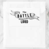 Sticker Rectangulaire La Bataille Appartient Au Seigneur (Sac)