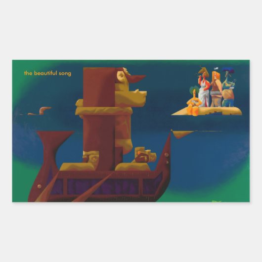 Sticker Rectangulaire la belle chanson -sticker (Devant)