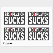 Sticker Rectangulaire LA BIDENFLATION RÉSUME L'inflation anti-Joe Biden (Feuille)