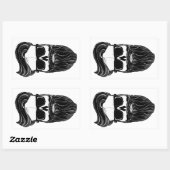 Sticker Rectangulaire La black de Ray sur le fond (Feuille)