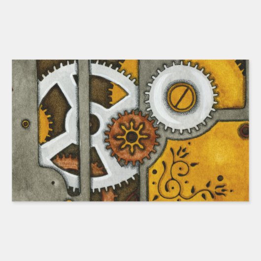 Sticker Rectangulaire La boîte (Devant)