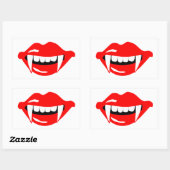 Sticker Rectangulaire La bouche de Vampire (Feuille)