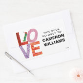 Sticker Rectangulaire La Caterpillar Très Affamée | AMOUR (Enveloppe)