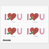 Sticker Rectangulaire La Caterpillar Très Affamée | Je t'entends (Feuille)