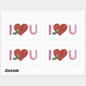 Sticker Rectangulaire La Caterpillar Très Affamée | Je t'entends (Feuille)