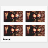 Sticker Rectangulaire La Chola Mona Lisa Mexicaine (Feuille)