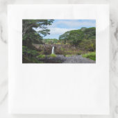 Sticker Rectangulaire la chute de wai'ale dans le parc national du fleuv (Sac)