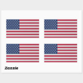Sticker Rectangulaire La collection classique d'origine American Flag (Feuille)