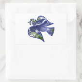 Sticker Rectangulaire La colombe de la paix (Sac)