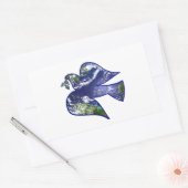 Sticker Rectangulaire La colombe de la paix (Enveloppe)