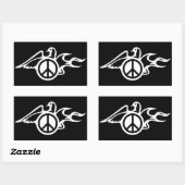 Sticker Rectangulaire La colombe de la paix (Feuille)