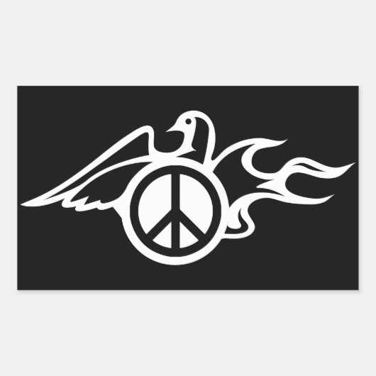 Sticker Rectangulaire La colombe de la paix (Devant)