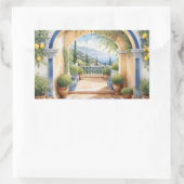 Sticker Rectangulaire La Côte d'Amalfi Vue méditerranéenne (Sac)