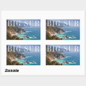 Sticker Rectangulaire La côte de Big Sur Californie (Feuille)