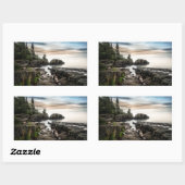 Sticker Rectangulaire La côte du lac Supérieur | Minnesota (Feuille)