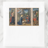 Sticker Rectangulaire La crèche avec les donateurs et les saints (Sac)