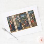 Sticker Rectangulaire La crèche avec les donateurs et les saints (Enveloppe)