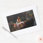 Sticker Rectangulaire La Dame de Shalott par John William Waterhouse (Enveloppe)