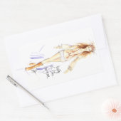 Sticker Rectangulaire La Dame Du Canyon (Enveloppe)