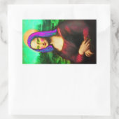 Sticker Rectangulaire la dame Mona Lisa (Sac)