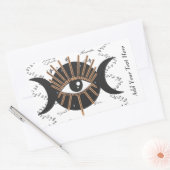 Sticker Rectangulaire La déesse de la lune triple illuminée (Enveloppe)