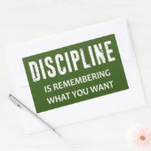 Sticker Rectangulaire La Discipline Rappelle Ce Que Vous Voulez (Enveloppe)