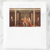 Sticker Rectangulaire La famille d'Henri VIII (Sac)