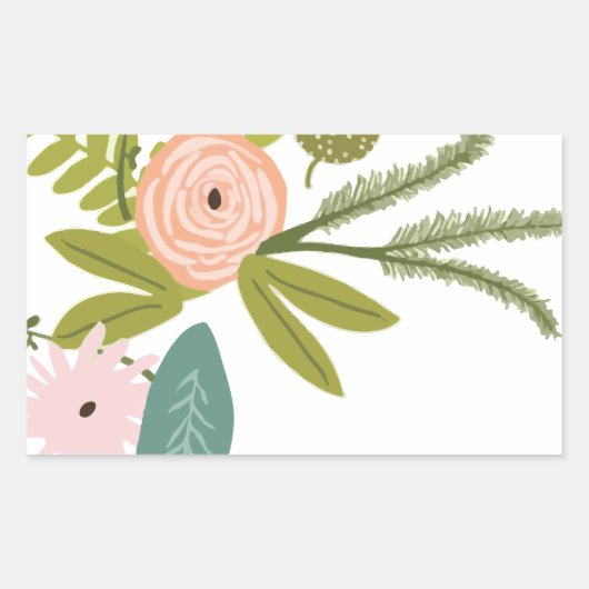Sticker Rectangulaire La faune et la flore (Devant)