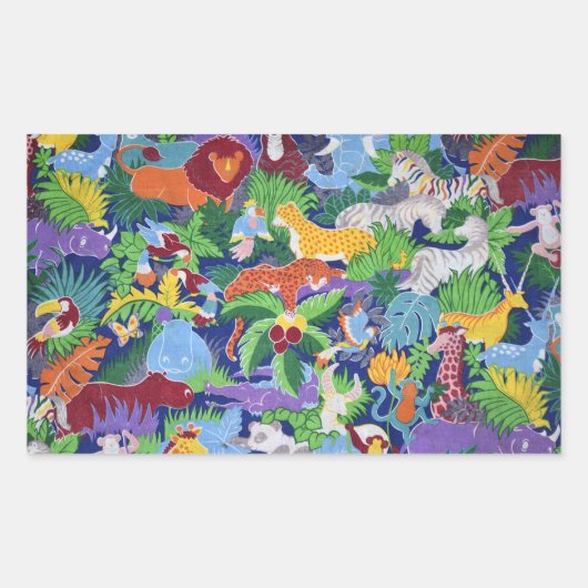 Sticker Rectangulaire La faune sauvage (Devant)