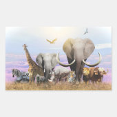Sticker Rectangulaire La faune sauvage (Devant)