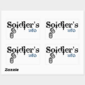 Sticker Rectangulaire La femme du soldat (Feuille)