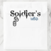 Sticker Rectangulaire La femme du soldat (Sac)