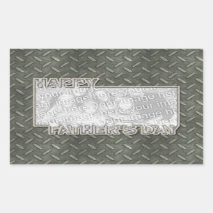 Sticker Rectangulaire La fête des pères coupée AJOUTENT VOTRE grille