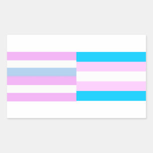 Sticker Rectangulaire La fierté d'Intersex/transport marque