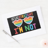 Sticker Rectangulaire La fierté LGBTQ, obtenons une chose Tout de suite (Enveloppe)