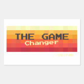 Sticker Rectangulaire La fille qui change la donne Girl Power (Devant)